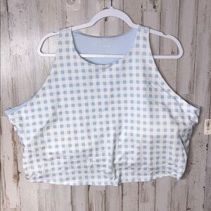 Old Navy Blue and White Checkered Bra Size 4X NWT!
